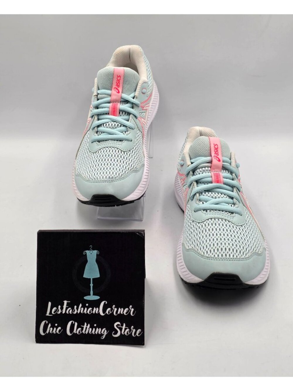 Asics Women's Aqua Pink Contend 7 Lightweight Running Shoes Size 7 3786 - Picture 2 of 16